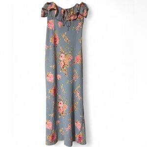 Wild Fable Floral Maxi Dress - Gray and Pink